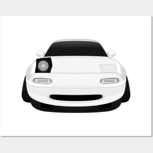 Miata white Posters and Art